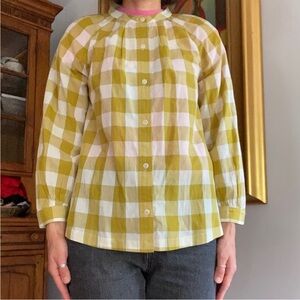 Plaid blouse, size medium